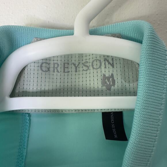 Greyson Men's Medium Trailwolf Jacket Lightweight Running Skystone Blue Full Zip - Picture 3 of 5